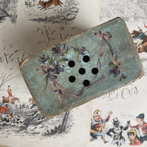 Antique Toy Music Box with Victorian Scenes c1920