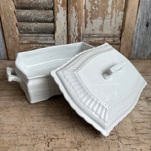 Load image into Gallery viewer, Antique English Ironstone Covered Vegetable Dish | Myott &amp; Son c.1910-1930
