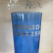 Load image into Gallery viewer, Rare Vintage Cobalt Blue Bromo Seltzer Glass
