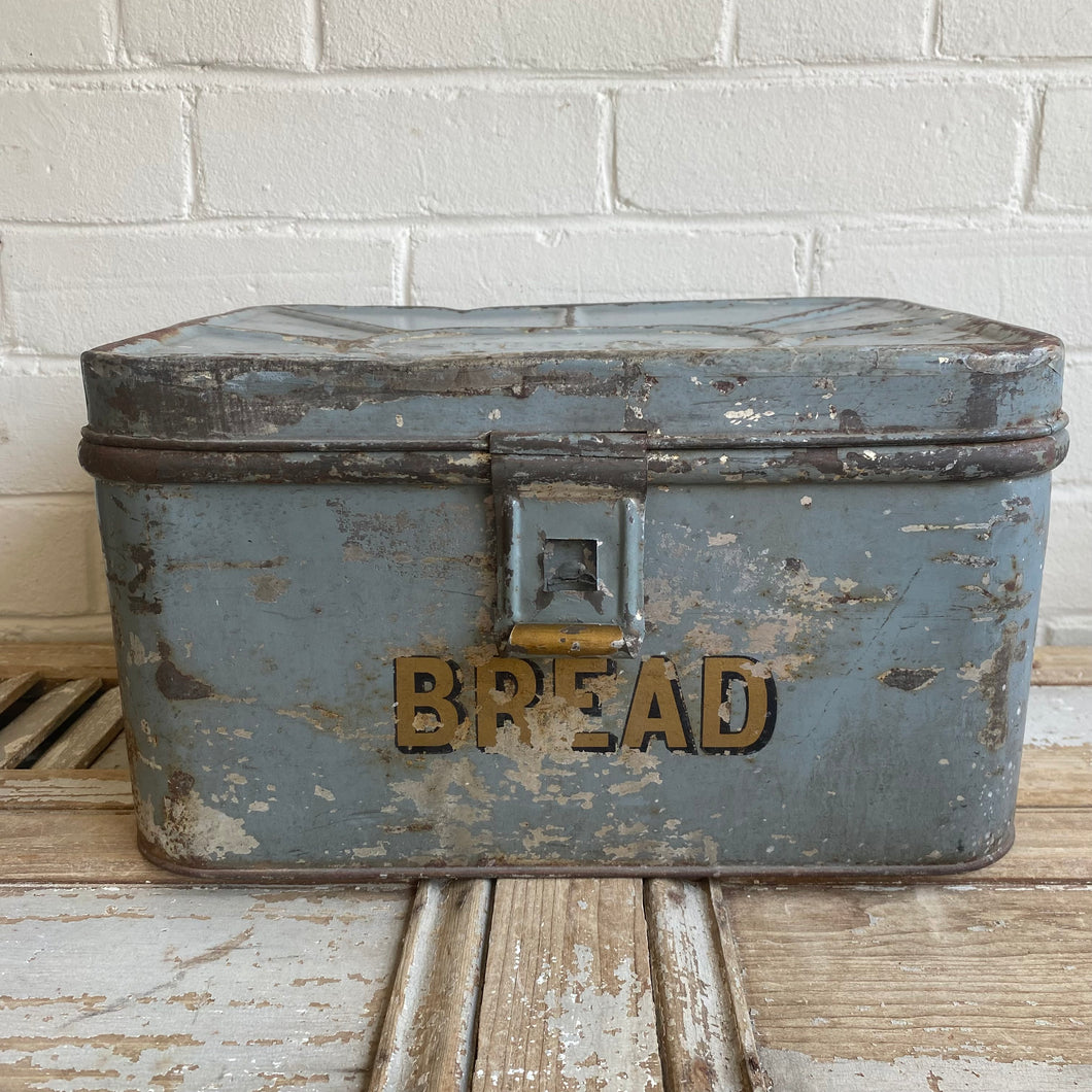 Vintage Shabby Painted Bread Box c1940
