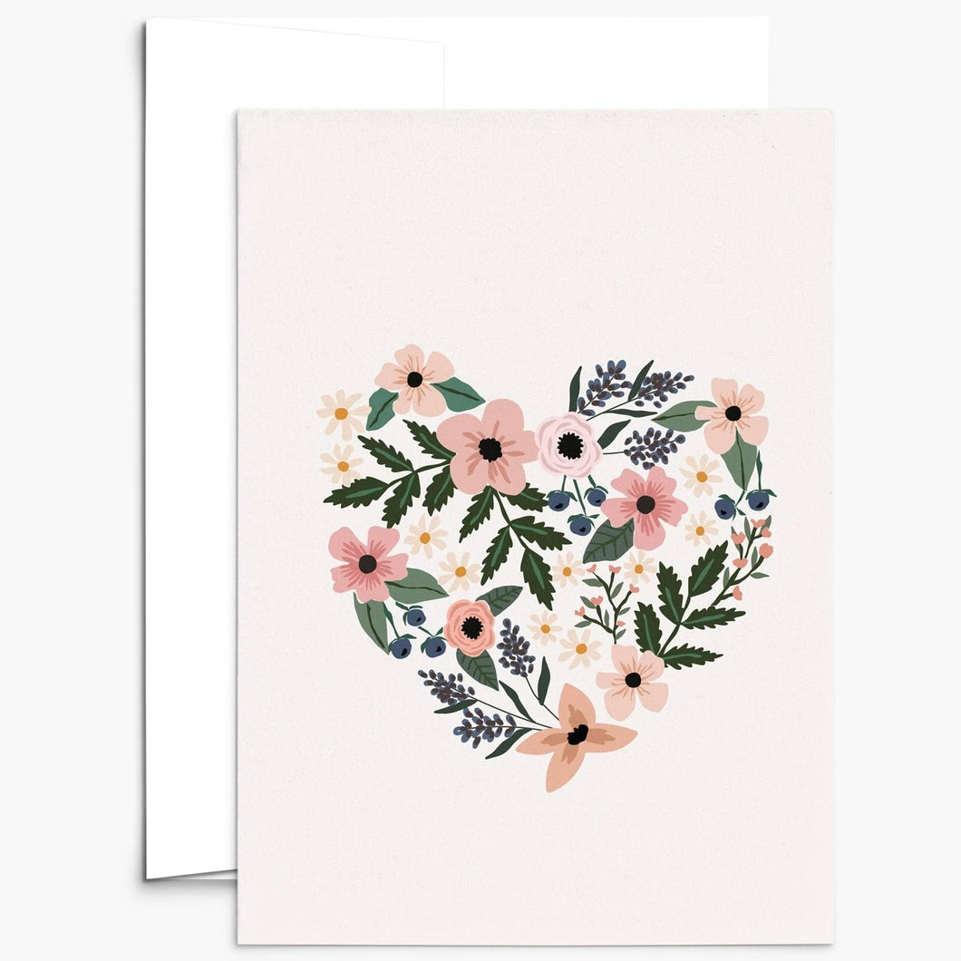 Heart Full of Flowers Greeting Card