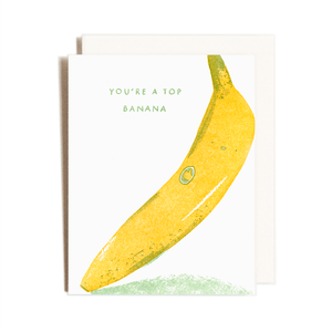 Top Banana Letterpress Card by Homework Letterpress Studio