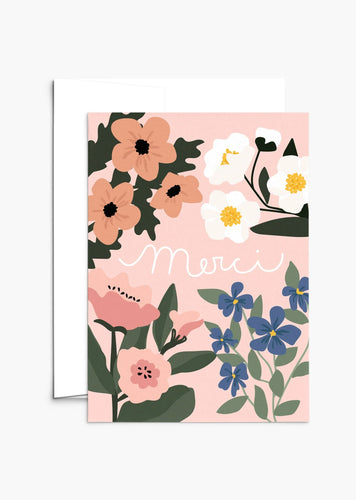 Merci Greeting Card by Mimi & August made in Montreal Quebec Canada