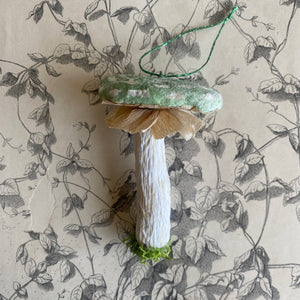 Handmade Spun Cotton Mushroom Ornaments - Green by Karat + Clover in Toronto