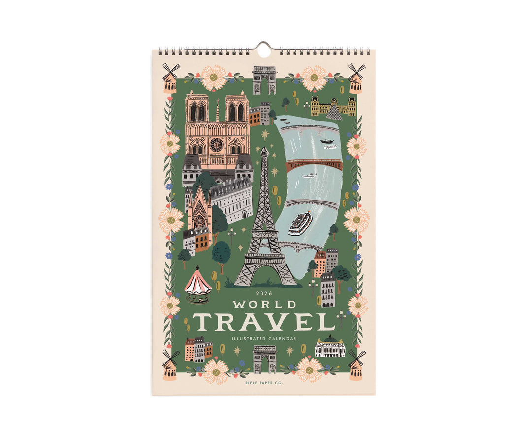 2026 World Travel Wall Calendar by Rifle Paper Co.
