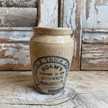 Load image into Gallery viewer, Antique Boam’s Double Thick Cream Advertising Pot Crock
