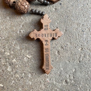 Antique French Wooden Rosary - Notre Dame De Chartres