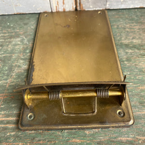 Antique Brass Mini Clipboard c1917 James Richardson and Sons Ltd. Winnipeg