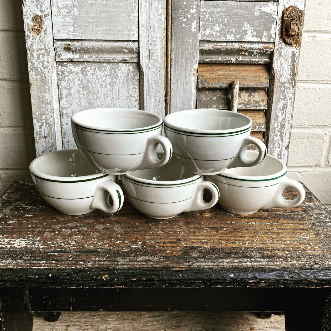 Set/4 Vintage Restaurantware Cups