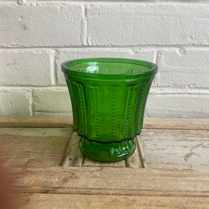 Vintage Green Glass Vases