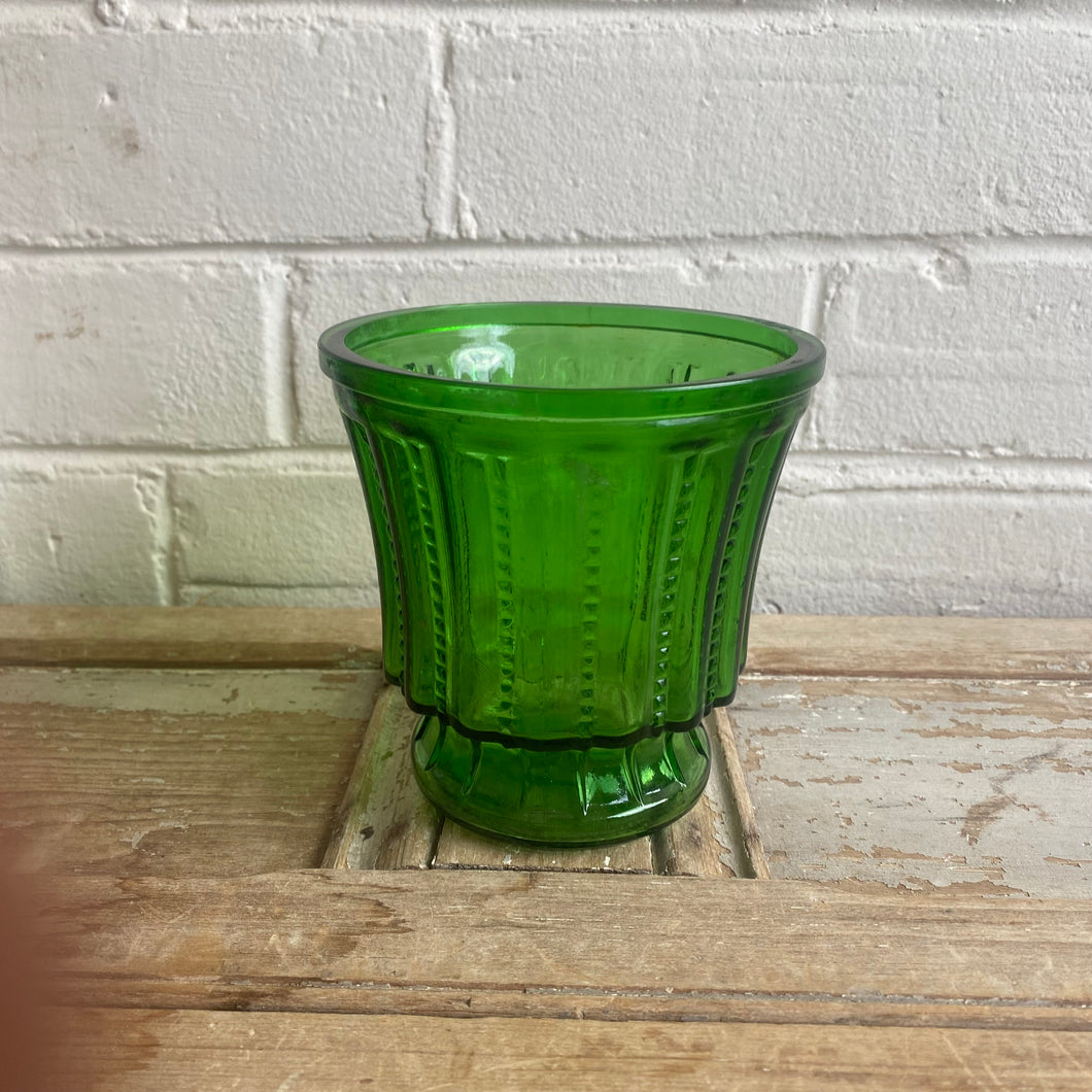 Vintage Green Glass Vases