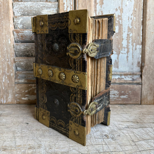 1906 Czech Hymnal Book— Cithara Sanctorum — Brass-Bound with Clasps