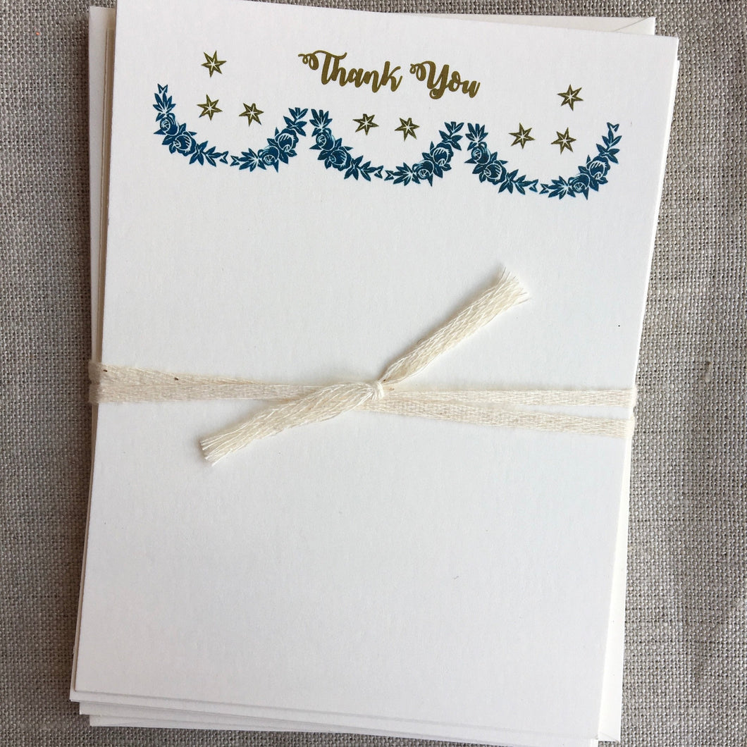 Thank You Festoon and Star Stationery Kit by Parcel