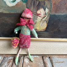 Load image into Gallery viewer, Handmade Spun Cotton Strawberry Girl Ornaments
