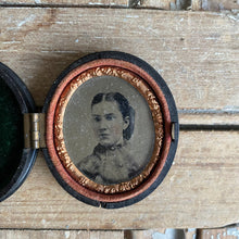 Load image into Gallery viewer, Antique 19th Century Tintype Union Case with Photo c1850
