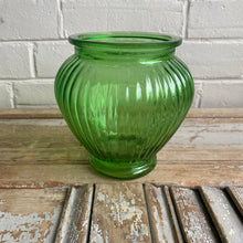 Load image into Gallery viewer, Vintage Green Glass Vases
