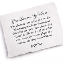 Load image into Gallery viewer, Pyrrha - You Live in My Heart Talisman Necklace
