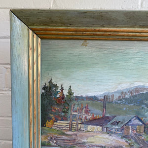 Vintage Farm Landscape Painting
