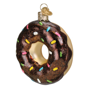 Sprinkles Donut Glass Ornament