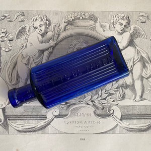 Antique Cobalt Blue Poison Bottle