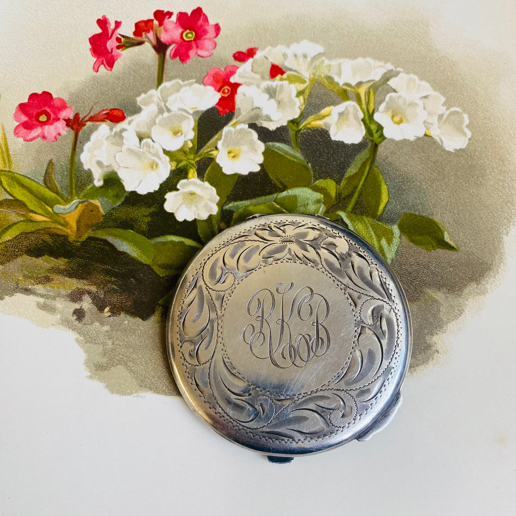 Antique Birks Sterling Silver Compact