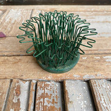 Load image into Gallery viewer, Vintage Blue Ribbon Hairpin Flower Frog c1930s
