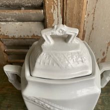 Load image into Gallery viewer, Antique Ironstone Covered Sugar Bowl c1900

