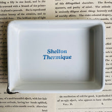 Load image into Gallery viewer, Vintage Porcelain Enamel Advertising Barber Tray for Shelton Thermique
