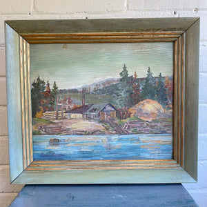 Vintage Farm Landscape Painting