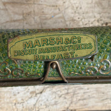 Load image into Gallery viewer, Rare 19th Century Metal Biscuit Tin from Marsh &amp; Co. Biscuit Manufacturers, Belfast Ireland
