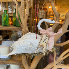 Load image into Gallery viewer, Handmade Spun Cotton Swan Ornaments
