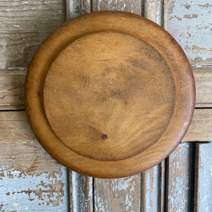 Antique Victorian Treen Carved Butter Dish