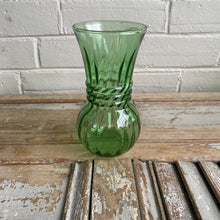 Load image into Gallery viewer, Vintage Green Glass Vases
