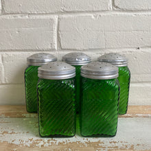 Load image into Gallery viewer, Vintage Green Owens Illinois Glass Shaker Bottle
