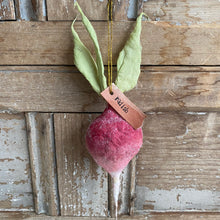Load image into Gallery viewer, Handmade Spun Cotton Radish Ornaments by Karat and Clover Company in Toronto
