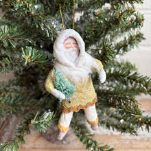 Load image into Gallery viewer, Handmade Spun Cotton Santa Ornaments
