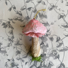 Load image into Gallery viewer, Handmade Spun Cotton Mushroom Ornaments - Pink
