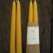 Load image into Gallery viewer, Hand Dipped Beeswax 8” Taper Candles
