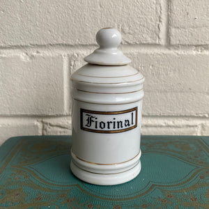 Vintage Mid-Century Apothecary Jar - Fiorinal