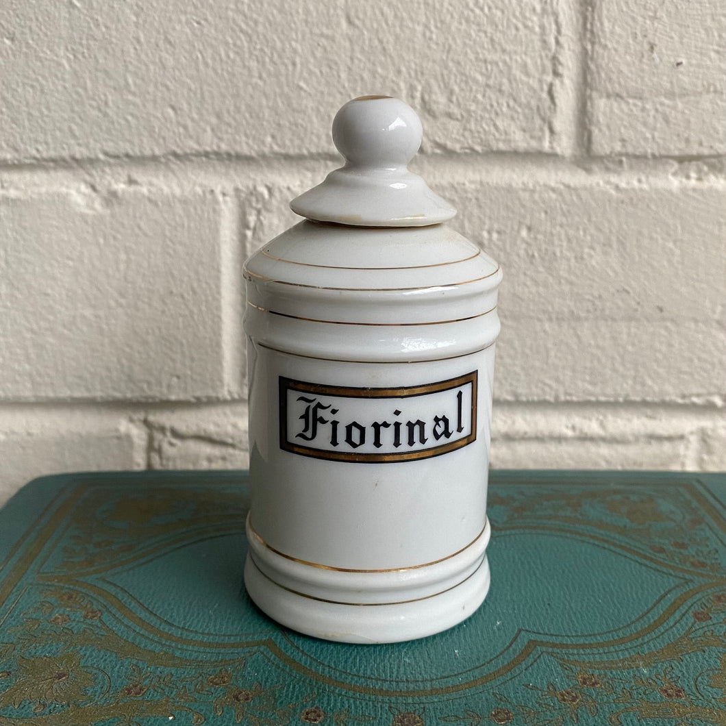 Vintage Mid-Century Apothecary Jar - Fiorinal