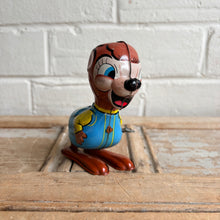 Load image into Gallery viewer, Vintage 1950s Line Mar Toys Wind-Up Hopping Chipmunk - Tin Litho Japan

