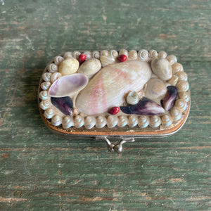 Vintage French Shell-Encrusted Coin Purse