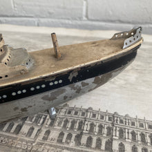 Load image into Gallery viewer, Antique German Tin Steamship Model
