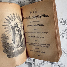 Load image into Gallery viewer, Antique 1859 Swedish Psalm Book with Carved Crucifix Cover c1888
