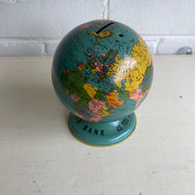 Load image into Gallery viewer, Vintage Tin Litho Globe Bank c1939 by the Ohio Art Co
