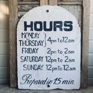 Vintage Hand Painted Shop Sign