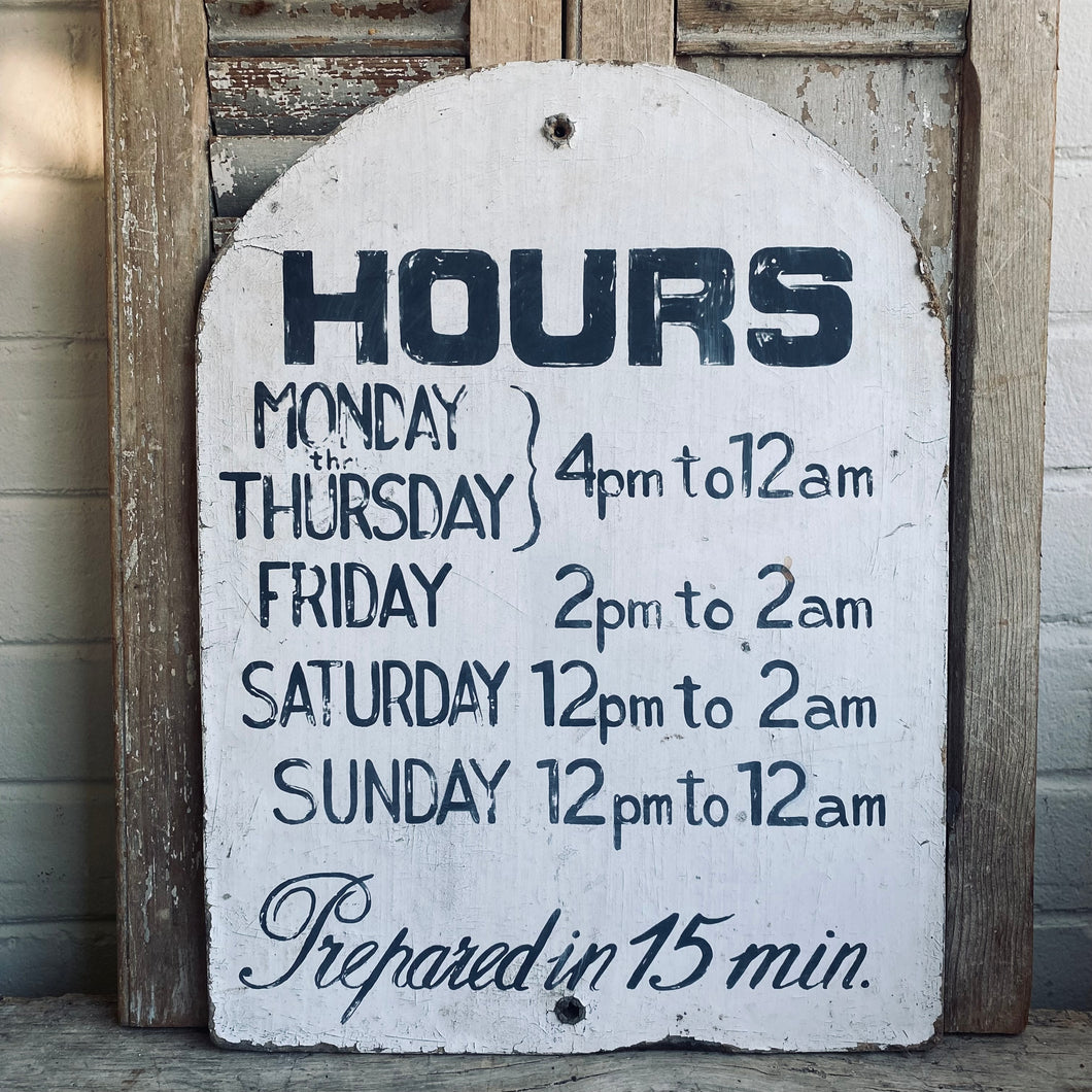 Vintage Hand Painted Shop Sign