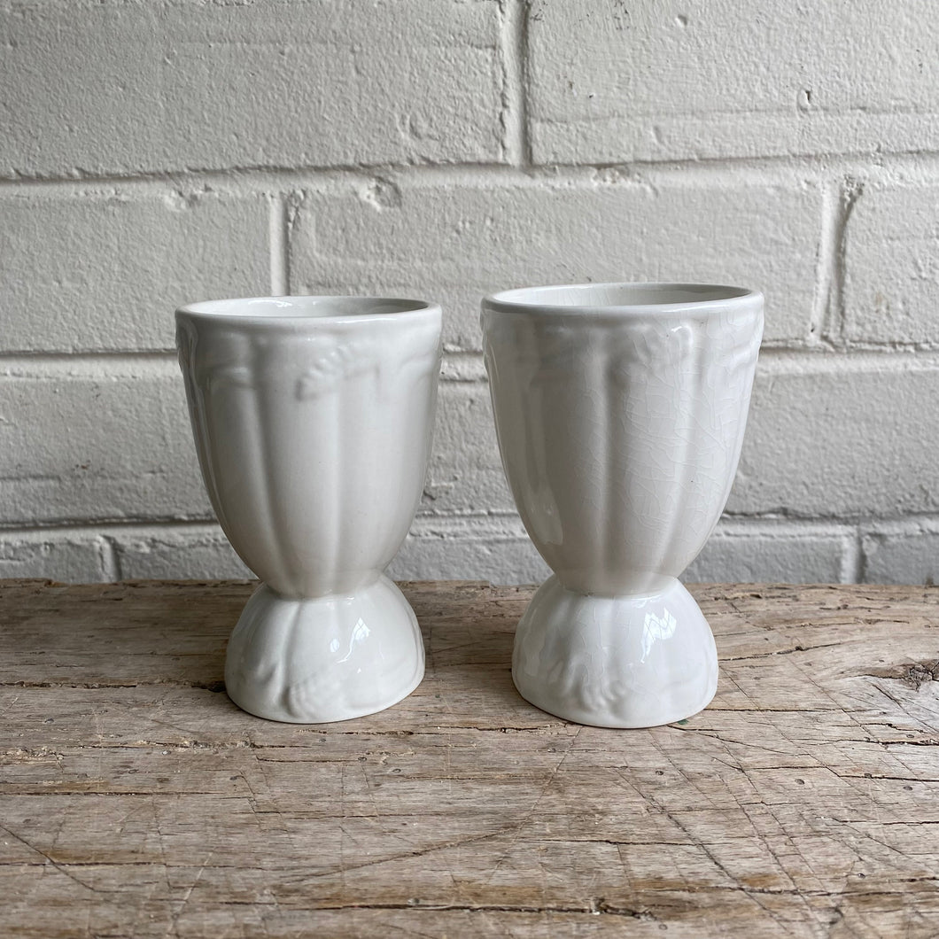 Antique Ironstone Double Egg Cup