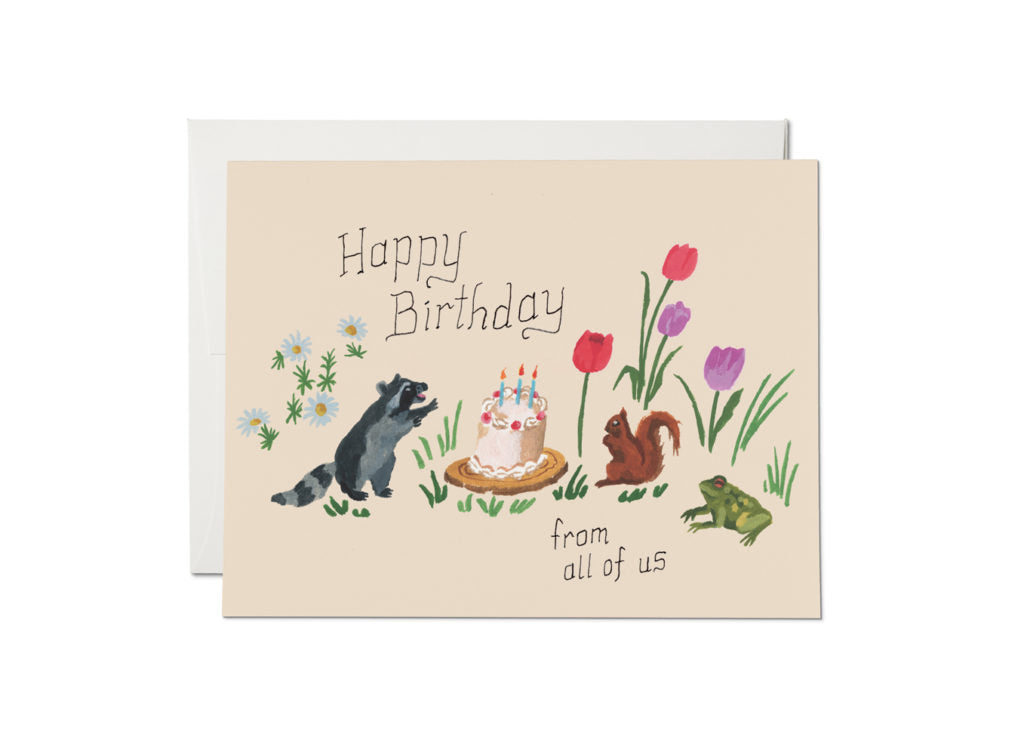 Birthday Critters Greeting Card by Red Cap Cards
