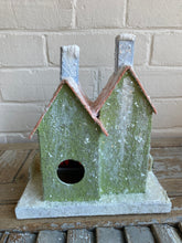 Load image into Gallery viewer, Green Papier-Mâché House with Deer
